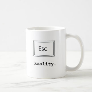 Café taza de la realidad del escape