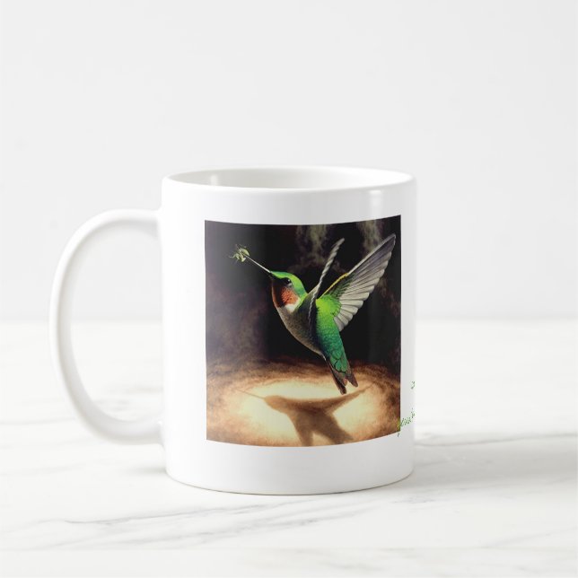 Café Taza de la reflexión del colibrí (Izquierda)