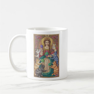 Café Taza de la Reina de los Gatos Tarot