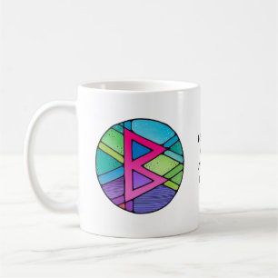 Café Taza de la runa Berkano Art Nouveau – ¡MADRE TIERR
