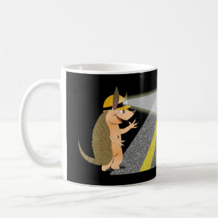Café Taza de la seguridad primero del armadillo