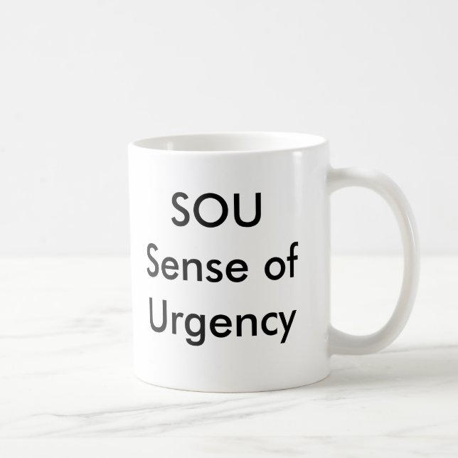 Café Taza de la sensación de urgencia de SOU (Derecha)