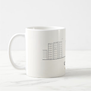Café Taza de la silueta de Chicago – Arte lineal de Ill