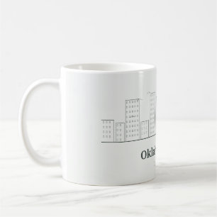 Café Taza de la silueta de Oklahoma City – Línea artíst