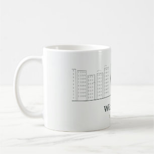 Café Taza de la silueta de Wilmington – Arte lineal de