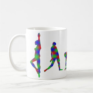 Café Taza de la silueta del baile de la danza
