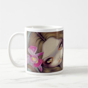 Café Taza "de la sirena delicada de la orquídea"