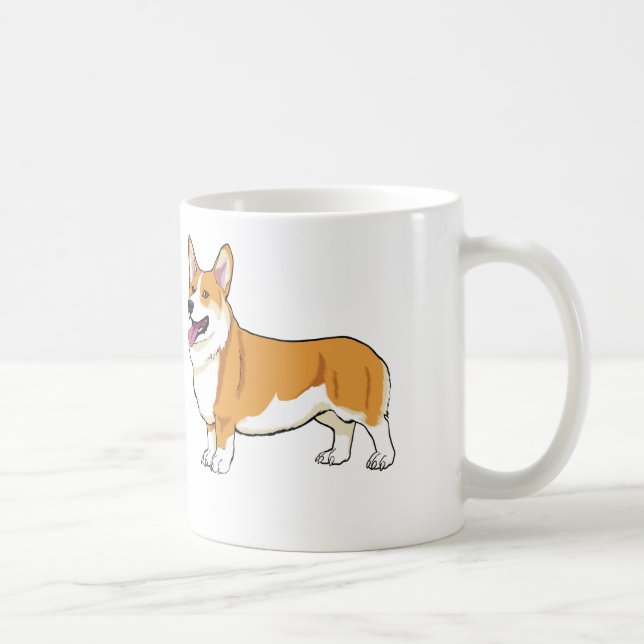 Café Taza de la sonrisa del Corgi (Derecha)