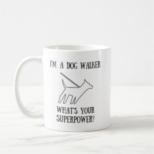 Café Taza de la superpotencia del caminante del perro
