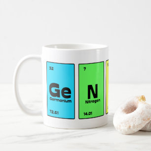 Café Taza de la tabla periódica del genio