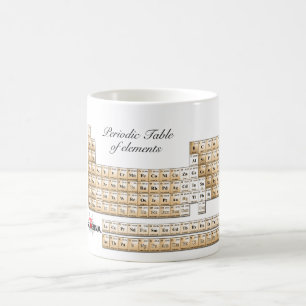Café Taza de la tabla periódica - tazza del su del