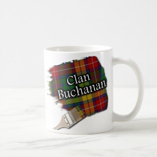 Café Taza de la taza de la brocha del tartán de