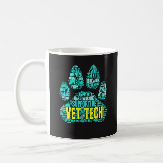 Café Taza de la tecnología del veterinario - nube (Izquierda)