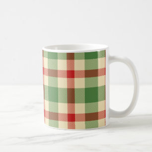Café Taza de la tela escocesa de tartán del navidad