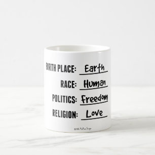 CAFÉ TAZA DE LA TIERRA DEL LUGAR DE NACIMIENTO