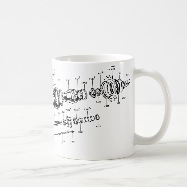 Café Taza de la Tres-velocidad de Sturmey-Archer (Derecha)