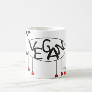 Café Taza de la vaca del vegano