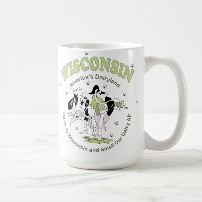 Café Taza de la vaca lechera de Wisconsin (Derecha)