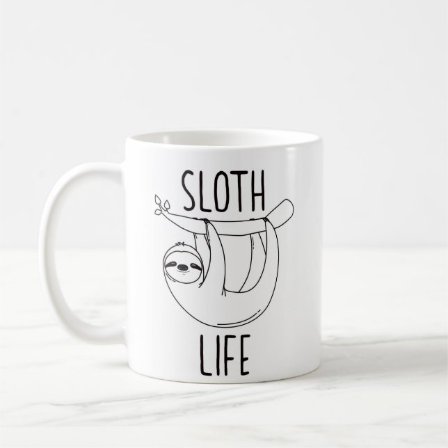 Café Taza de la vida de la pereza (Izquierda)
