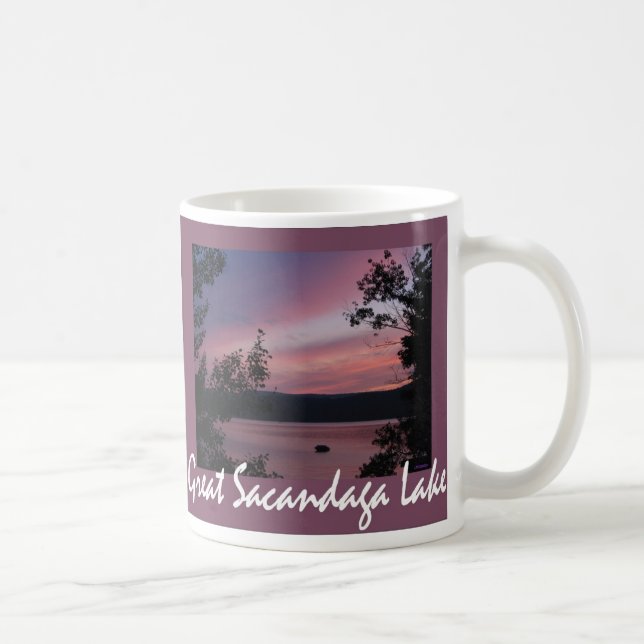 Café Taza de la violeta de la puesta del sol de (Derecha)