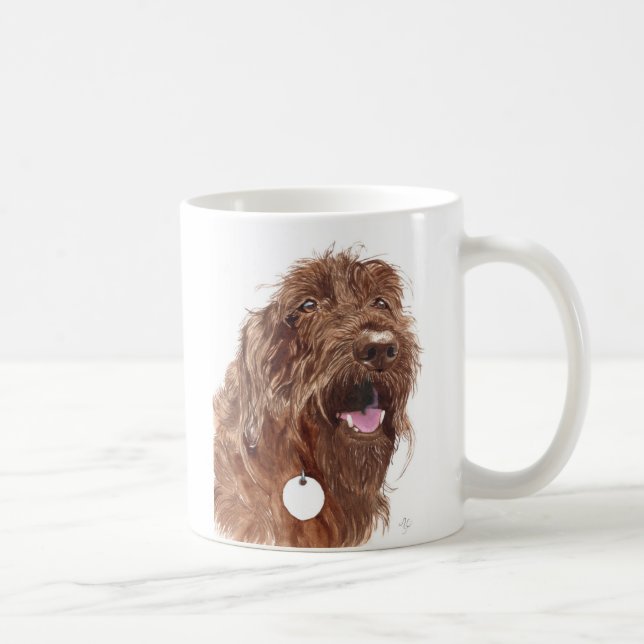 Café Taza de Labradoodle #1 del chocolate (Derecha)
