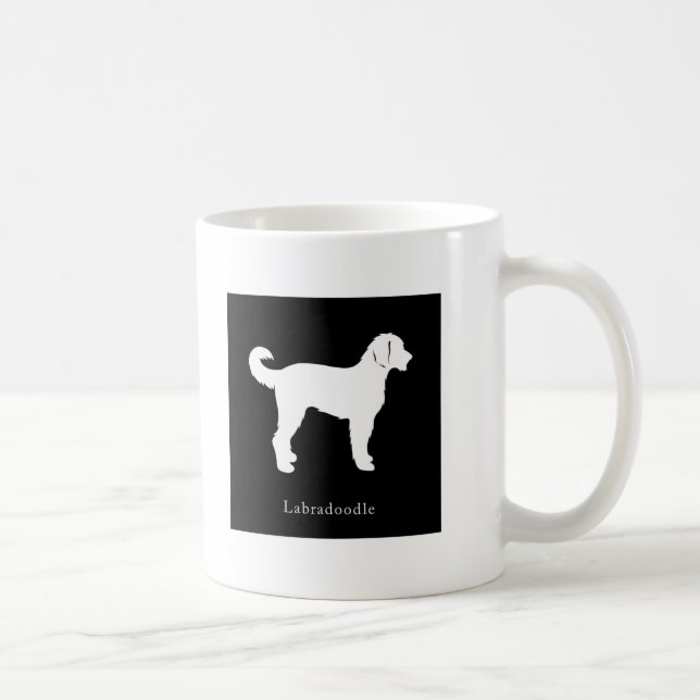Café Taza de Labradoodle (negro) (Derecha)