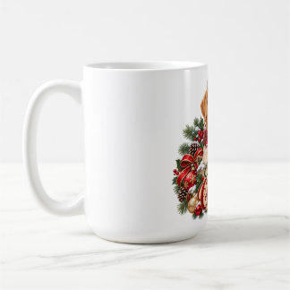 Café Taza de Labrador con Feliz Navidad