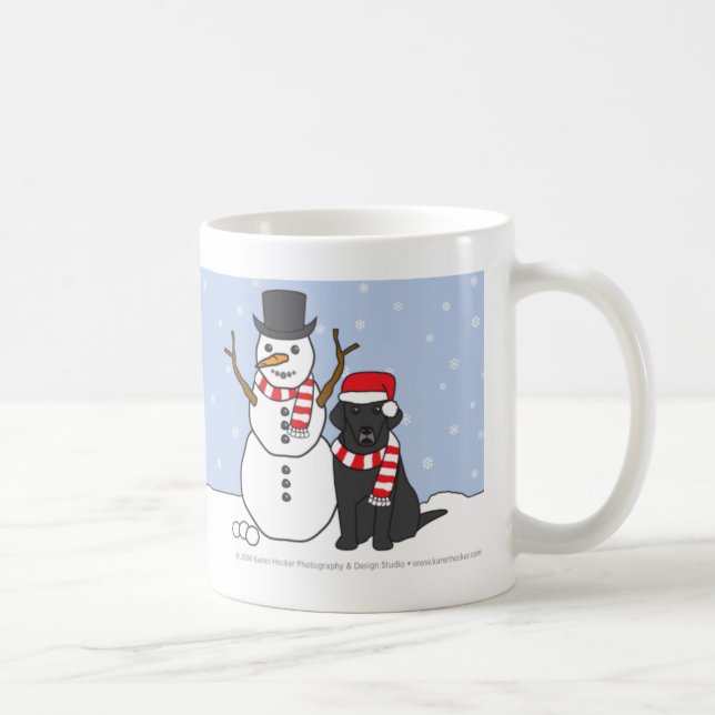 Café Taza de Labrador y del muñeco de nieve (Derecha)
