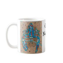 Taza de langosta abstracta vibrante