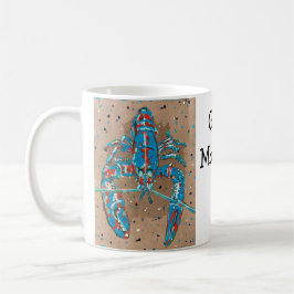 Café Taza de langosta abstracta vibrante