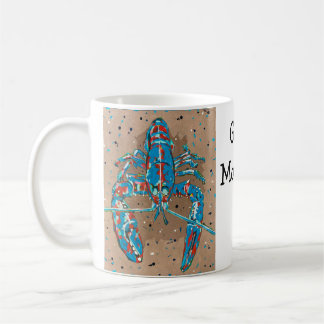 Café Taza de langosta abstracta vibrante