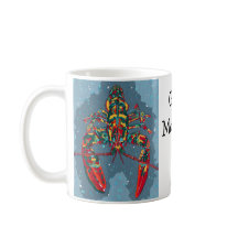Taza de Langosta Abstracta Vibrante
