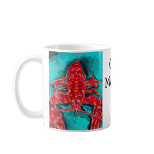 Taza de langosta abstracta vibrante