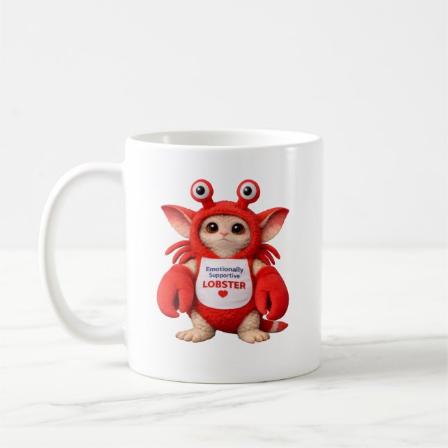 Café Taza de langosta emocionalmente solidaria (Izquierda)