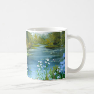 Café Taza de las amapolas azules