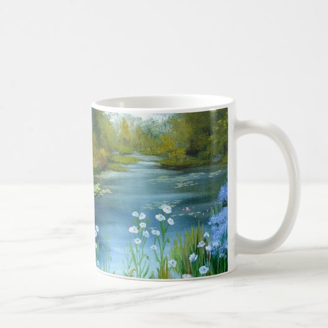 Café Taza de las amapolas azules (Derecha)