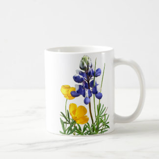 Café Taza de las amapolas del Lupine