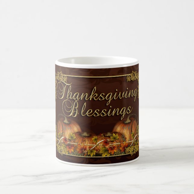 Café Taza de las bendiciones de la acción de gracias - (Centro)