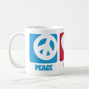 Café Taza de las bibliotecas del amor de la paz