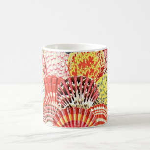 Café Taza de las cáscaras de concha de peregrino de la