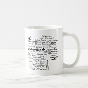 Café Taza de las ciudades y de las calles de Luisiana