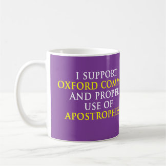 Café Taza de las comas y de los apóstrofes de Oxford