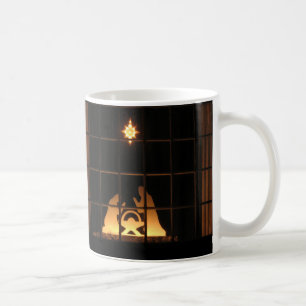 Café Taza de las Felices Navidad de la natividad de la