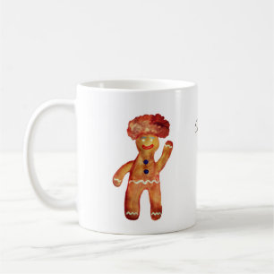 Café Taza de las fiestas con hombre de jengibre