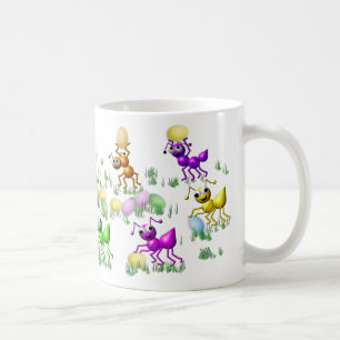 Café taza de las hormigas de pascua