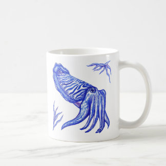 Café Taza de las ilustraciones de las jibias