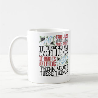 Café Taza de las letras de la mano del 4:8 de los