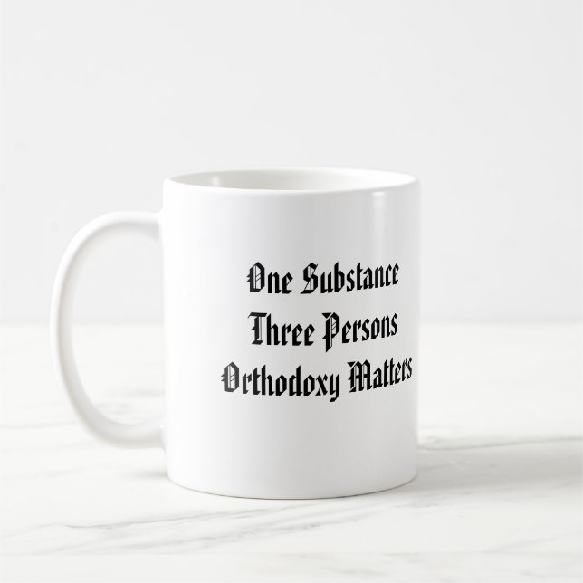 Café Taza de las materias de la ortodoxia de Athanasius (Izquierda)