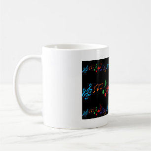 Café Taza de las notas musicales