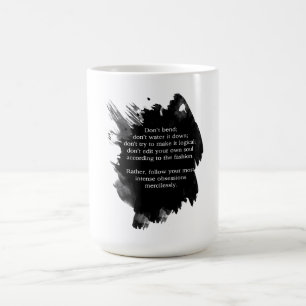 Café Taza de las obsesiones de la cita de Franz Kafka